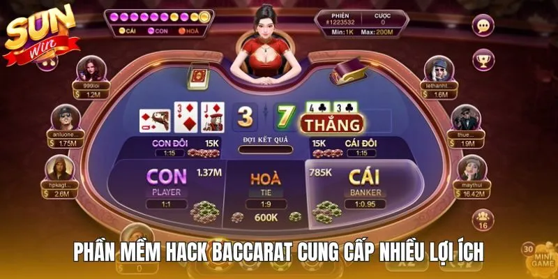 Phần mềm hack baccarat cung cấp nhiều lợi ích